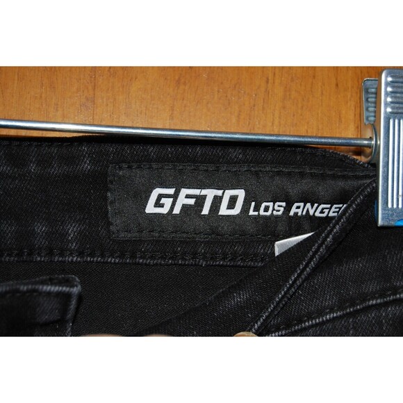 GFTD LA Los Angeles Men's Embellished Distressed Skinny Jeans Size 32 Black - Picture 5 of 6